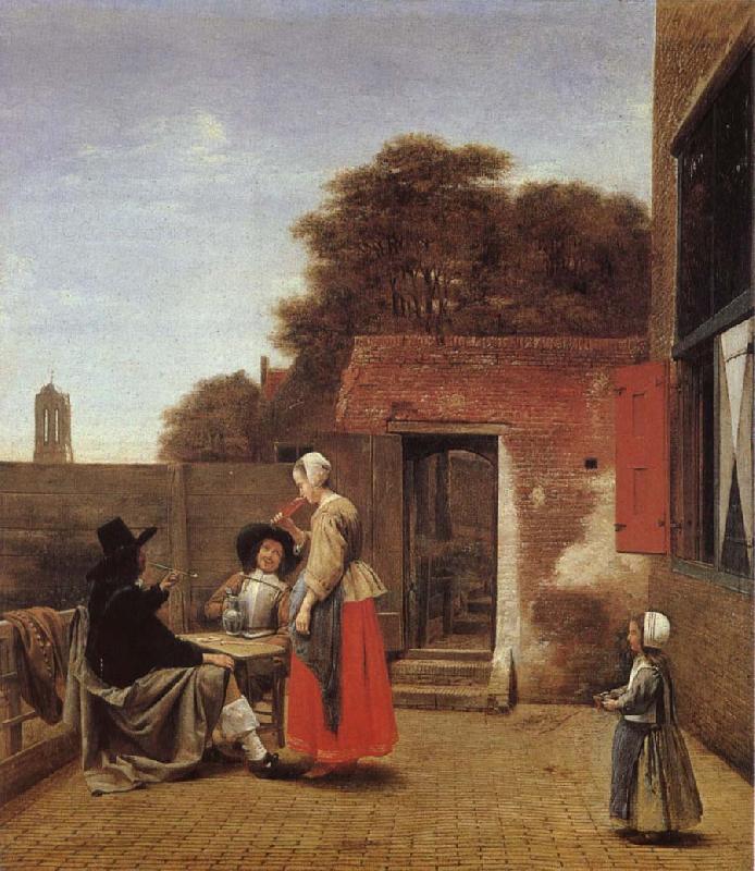 Pieter de Hooch Dutch gard China oil painting art